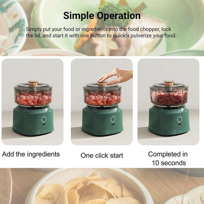 Mini 350ml USB Electric Food Processor Garlic Chopper