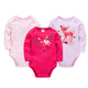 Baby Long Sleeve 100% Cotton Bodysuit Set 0-12 Months