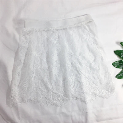 Women's Sheer Lace Mesh Mini Skirt