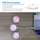 USB Rechargeable RGBW LED Cabinet Puck Light with Remote