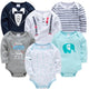 Baby Long Sleeve 100% Cotton Bodysuit Set 0-12 Months