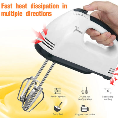 7-Speed Handheld Electric Kitchen Hand Mixer