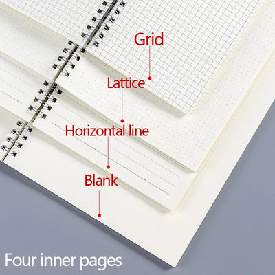 Spiral Notebook Journal A5 A6 B5 Lined Dot Grid Blank