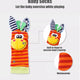 Baby Wrist Rattle Socks Sensory Toy Set 4-Pack 0-12 Months