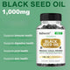 Organic Black Cumin Seed Oil 1000mg Supplement Non-GMO