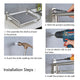 Stainless Steel Wall-Mounted Microwave Oven Shelf Rack