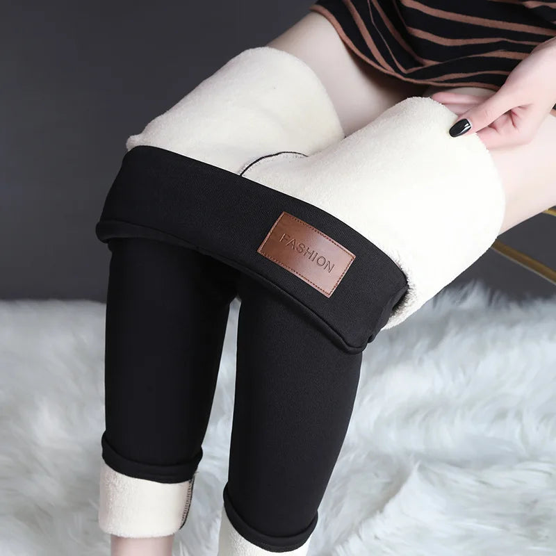 Women's Seamless Lamb Fleece Thermal Leggings