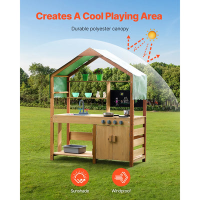 Kids' Outdoor Mud Kitchen Cookware Playset