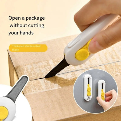 Magnetic Mini Retractable Box Cutter and Letter Opener