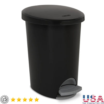 2.6 Gallon Step-On Hands-Free Trash Can