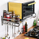 Stainless Steel Wall-Mounted Microwave Oven Shelf Rack