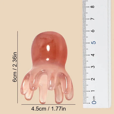 Octopus Resin Scalp Massage Comb Acupressure Head Tool