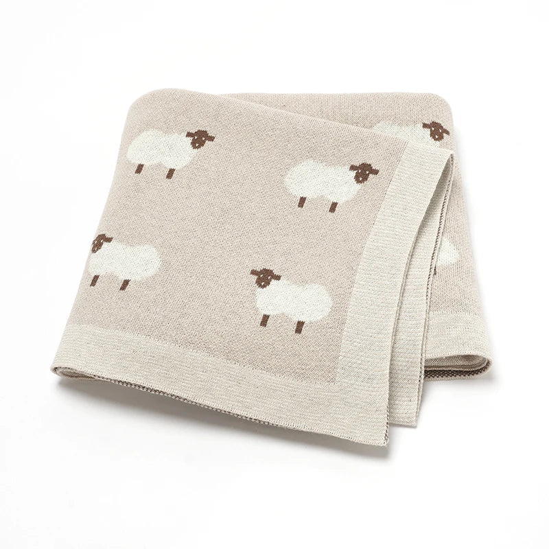 Knitted Baby Swaddle Blanket 90x70cm