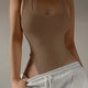 Women's Off-Shoulder Halter Knit Bodysuit