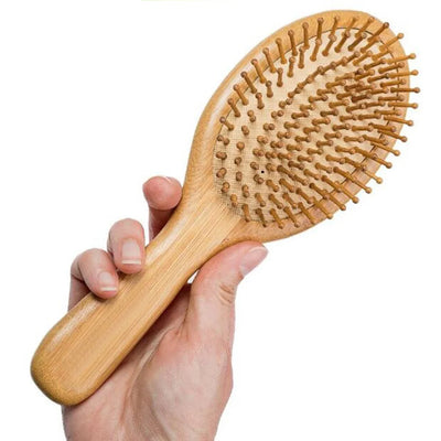 Premium Bamboo Wooden Hair Brush for Growth and Anti-Loss