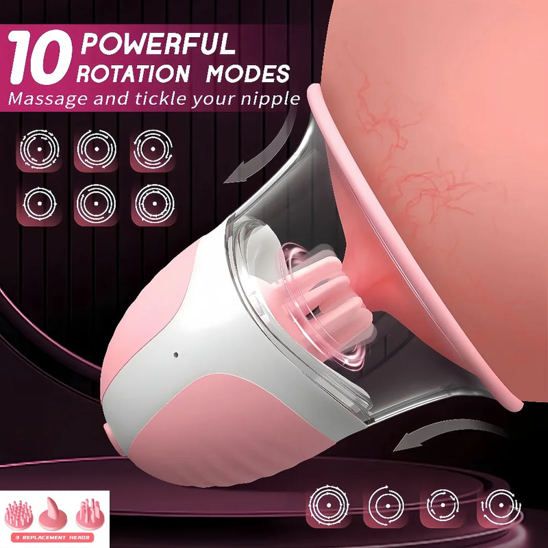 Nipple Sucking Breast Stimulator Vibrator 10 Modes