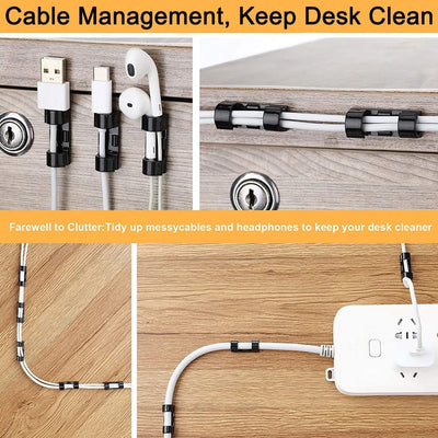 Self-Adhesive Cable Clips Wire Organizer for Desk and Car
