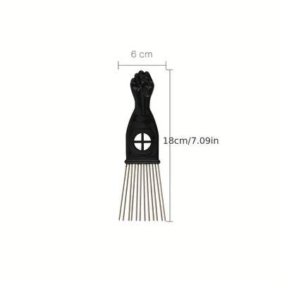 Metal Afro Pick Comb for Styling and Hairdressing