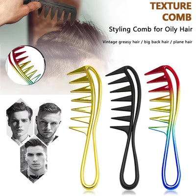 Wide Tooth Shark Barber Comb for Oil Head Styling
