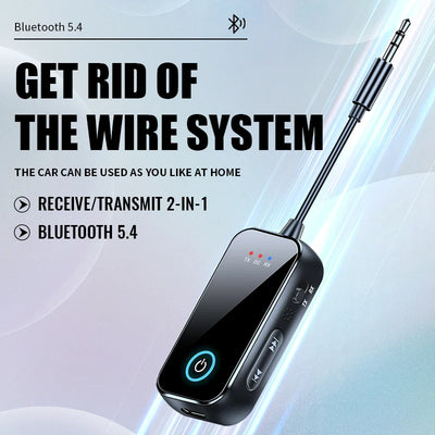 Bluetooth 5.4 HiFi AUX Receiver Transmitter with Mic