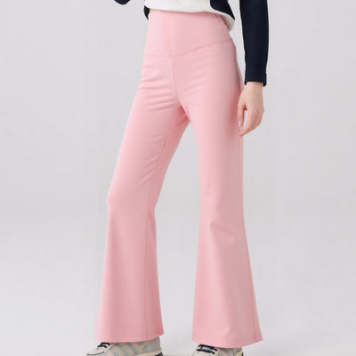 Girls' High-Waist Flared Yoga Leggings for Teens