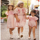 Baby Girls' Floral Embroidery Linen Cotton Romper Dress