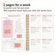 Tree Pattern Spiral Weekly Planner and Notebook 2026