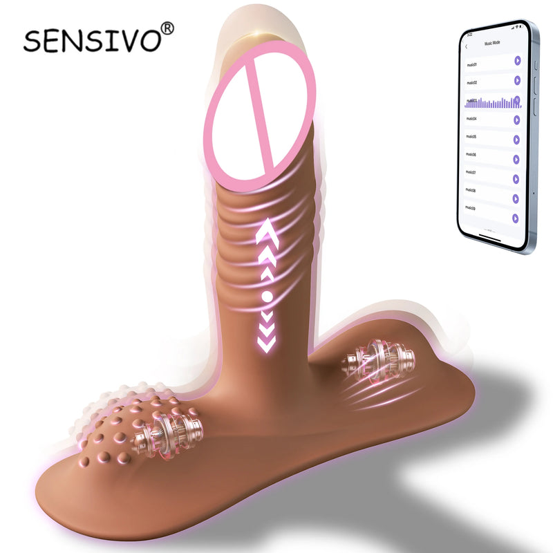 App-Controlled Sit and Ride Dildo Vibrator