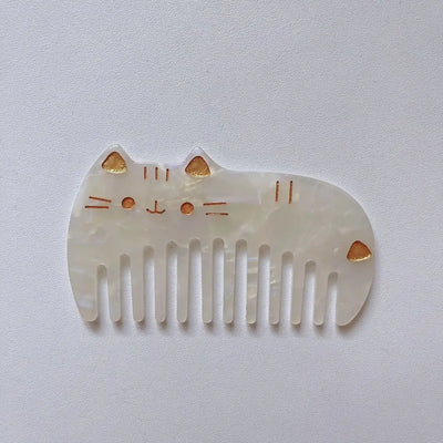Cute Cat Acetate Wide Tooth Anti-Static Hair Comb