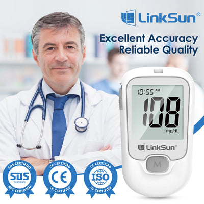 LinkSun Digital Blood Glucose Meter Kit with Test Strips