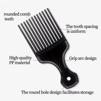 Afro Wide Tooth Hair Pick Comb for Curly and Braided Hair