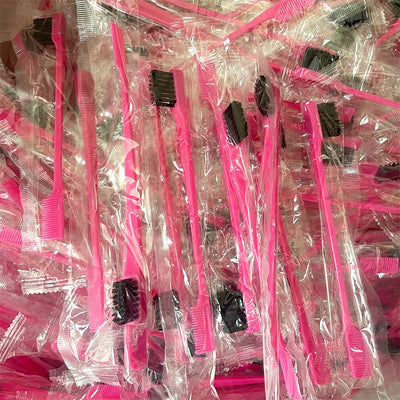 Double-Sided Hair Edge Control Brush 10 or 20-Pack