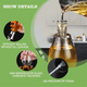 Oil Sprayer, Extremely Precise Oil Spray Bottle with funnel,Made of Stainless Steel and Glass, 200ML Oil Sprayer for Cooking