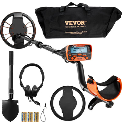 VEVOR 10-Inch Waterproof Metal Detector with LCD Display