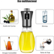 Oil Sprayer, Extremely Precise Oil Spray Bottle with funnel,Made of Stainless Steel and Glass, 200ML Oil Sprayer for Cooking