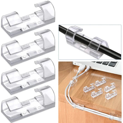 Self-Adhesive Cable Clips Wire Organizer for Desk and Car
