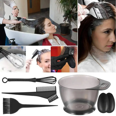 6-Piece Professional Hair Coloring Kit for Salon and Home