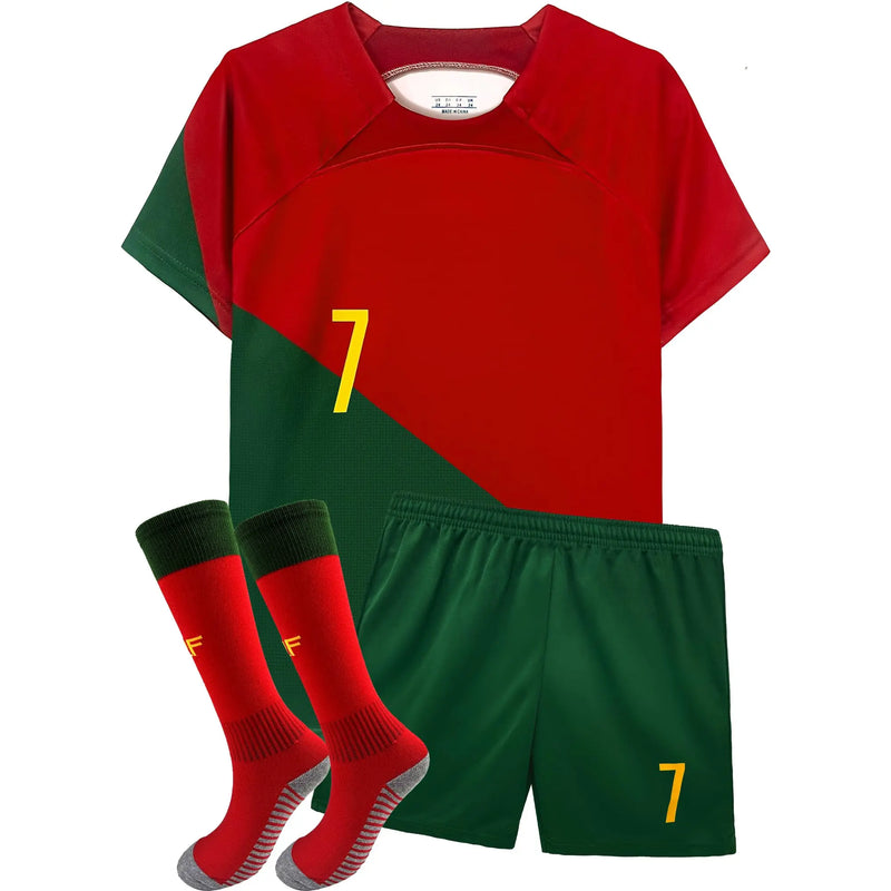 Kids' Youth Soccer Training Jersey Kit Set