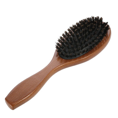 Natural Boar Bristle Paddle Hair Brush with Beech Handle