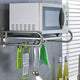 Stainless Steel Wall-Mounted Microwave Oven Shelf Rack