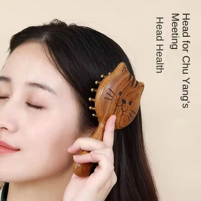 Sandalwood 28-Tooth Guasha Scalp Massage Comb