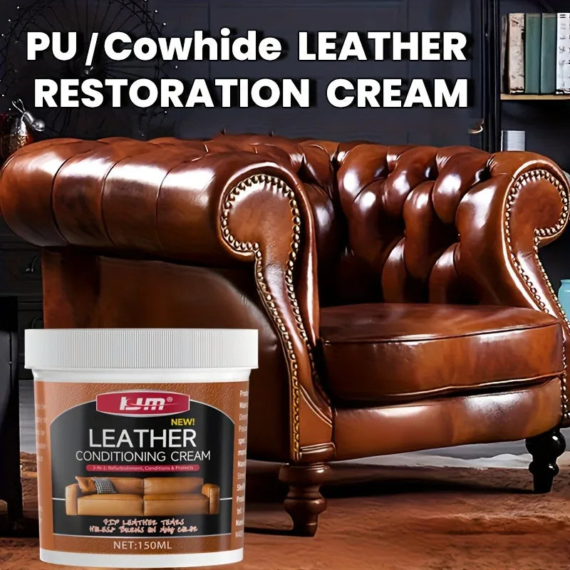 Leather Care Oil Set with Polishing Sponge for Shoes and Sofas