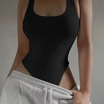 Women's Off-Shoulder Halter Knit Bodysuit