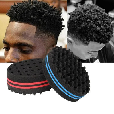 Double-Sided Magic Twist Sponge Brush for Afro and Dread Hair