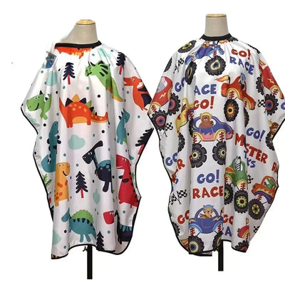 Kids' Waterproof Cartoon Haircut Cape