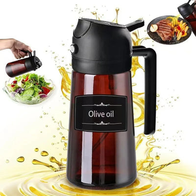 2-in-1 470ml Light-Blocking Oil Sprayer and Dispenser Bottle
