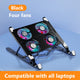 RGB Foldable Laptop Cooling Pad with 2-4 Silent Fans