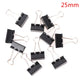 Black Metal Binder Clips 10-Pack Multi-Size