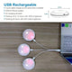 USB Rechargeable RGBW LED Cabinet Puck Light with Remote