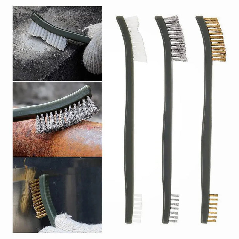 3-Piece Double-End Wire Brush Cleaning Set